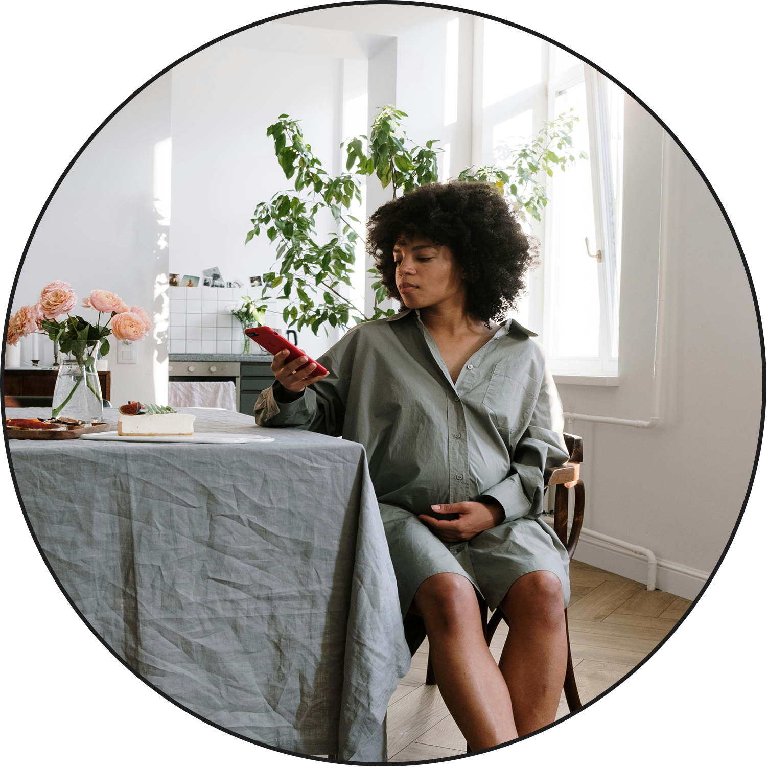 Girl at table